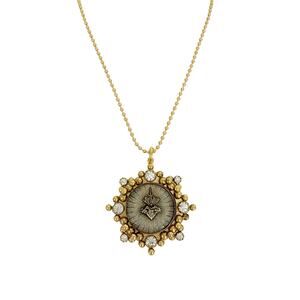 VIRGINS SAINTS & ANGELS VSA Cloister Sacred Heart Charm Necklace Gold Ball Chain